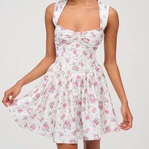 For Love & Lemons August Mini Dress XS / White